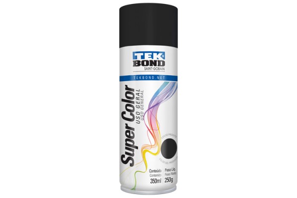 TINTA SPRAY TEK BOND USO GERAL PRETO FOSCO 350ML 